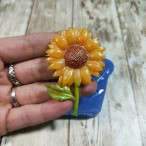 Stampo Girasole 6CM in silicone per creazioni in resina, gesso, sapone, cera e paste polimeriche
