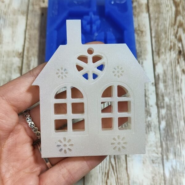 Stampo Casetta con finestre 7x8 CM per creazioni in resina, gesso, sapone, cera e paste polimeriche - immagine 3