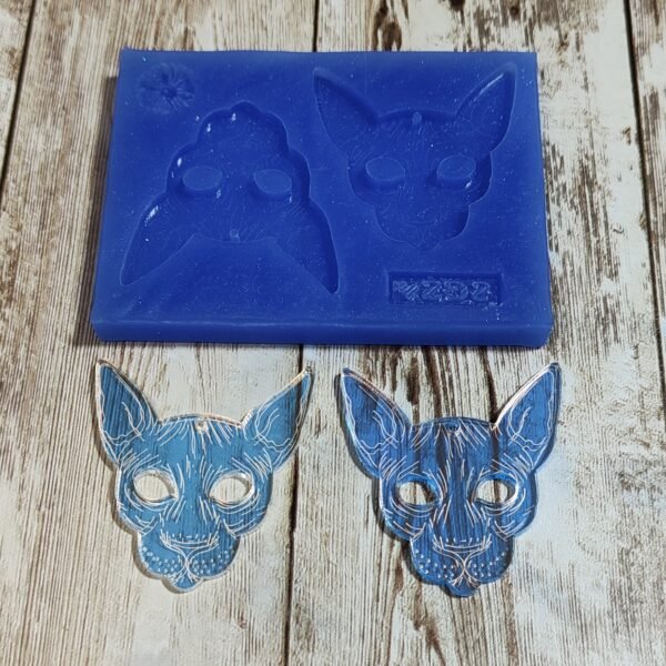Stampo Gatto Sfinge 5cm 2pz in silicone per creazioni in resina, gesso, sapone, cera e paste polimeriche - immagine 5