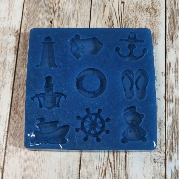 Stampo Set Bebè Giochi estivi in silicone 9pz 2-3 cm per creazioni in resina, gesso, sapone, cera e paste polimeriche - immagine 2
