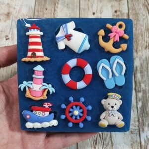 Stampo Set Bebè Giochi estivi in silicone 9pz 2-3 cm per creazioni in resina, gesso, sapone, cera e paste polimeriche
