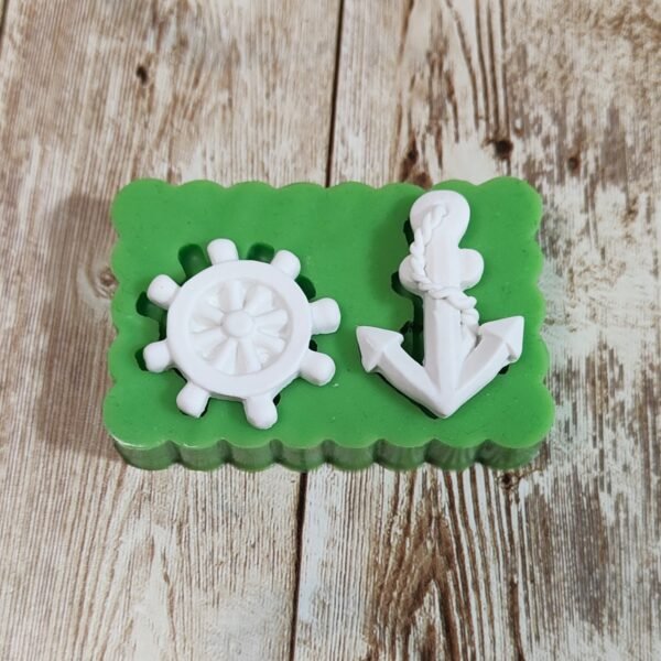 Stampo Ancora e Timone in silicone per creazioni in resina, gesso, sapone, cera e paste polimeriche - immagine 5