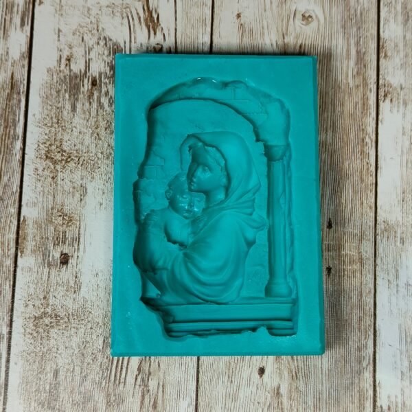 Stampo Natività su colonna 5x8 CM in silicone per creazioni in resina, gesso, paste polimeriche, sapone e cera - immagine 2