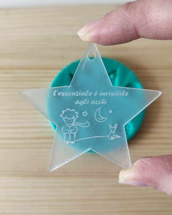 Stampo in silicone Frase Piccolo Principe L'essenziale è invisibile agli occhi, per creazioni in resina e gesso