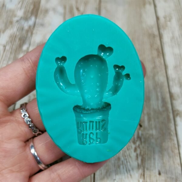 Stampo Cactus pianta grassa con frase in silicone 5cm per creazioni in resina, gesso, sapone, cera e paste polimeriche - immagine 5