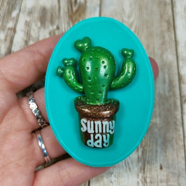 Stampo Cactus pianta grassa con frase in silicone 5cm per creazioni in resina, gesso, sapone, cera e paste polimeriche - immagine 7