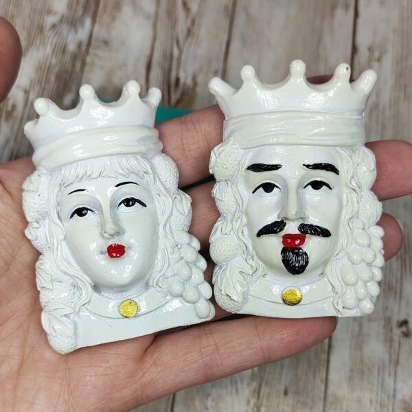Stampo Teste di Moro Siciliani Donna e Uomo per creazioni in resina, gesso, paste polimeriche, sapone e cera - immagine 6