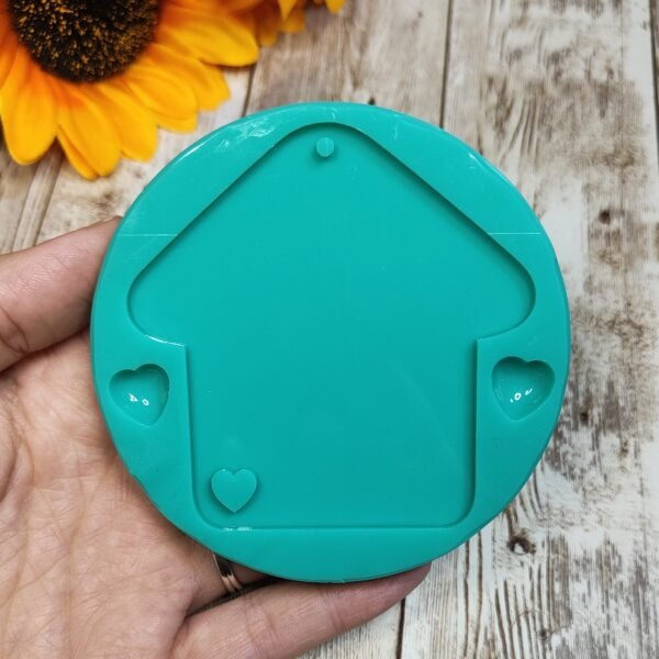 Stampo in silicone Casa con cuore per creazioni in resina e fimo