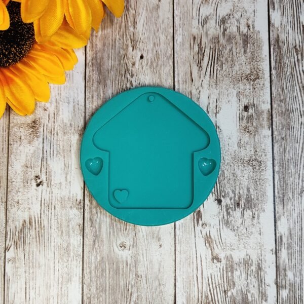 Stampo in silicone Casa con cuore per creazioni in resina e fimo - immagine 4