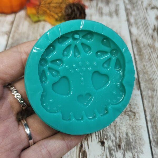 Stampo in silicone Teschio messicano per creazioni in resina e fimo - immagine 4
