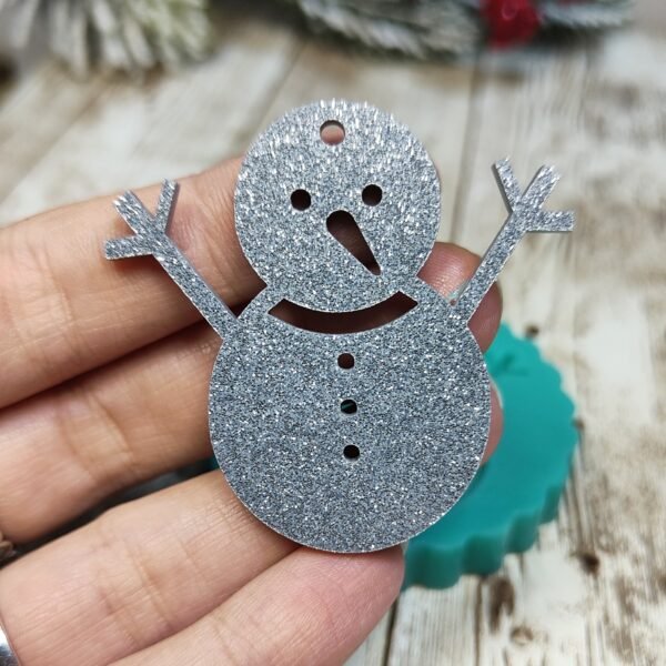 Stampo in silicone Pupazzo di neve per creazioni in resina e fimo - immagine 2