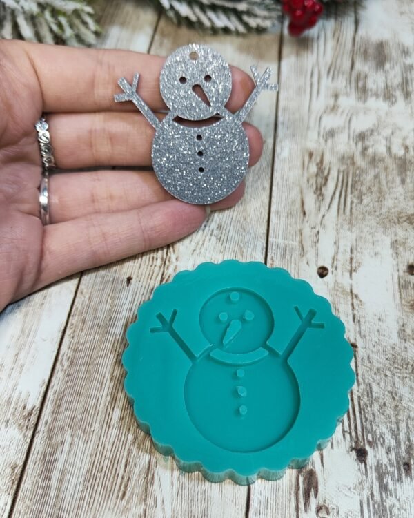 Stampo in silicone Pupazzo di neve per creazioni in resina e fimo - immagine 4