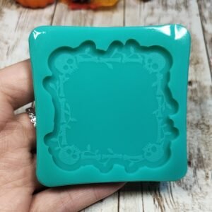 Stampo Cornice Teschi 6cm per creazioni in resina, gesso, paste polimeriche, sapone e cera