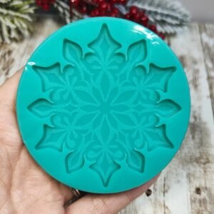 Stampo Fiocco di neve 7,5 cm in silicone per creazioni in resina, gesso, sapone, cera e paste polimeriche