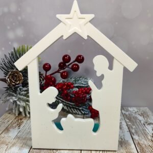 Stampo Presepe 13x16cm in silicone per creazioni in resina, gesso, paste polimeriche, sapone e cera