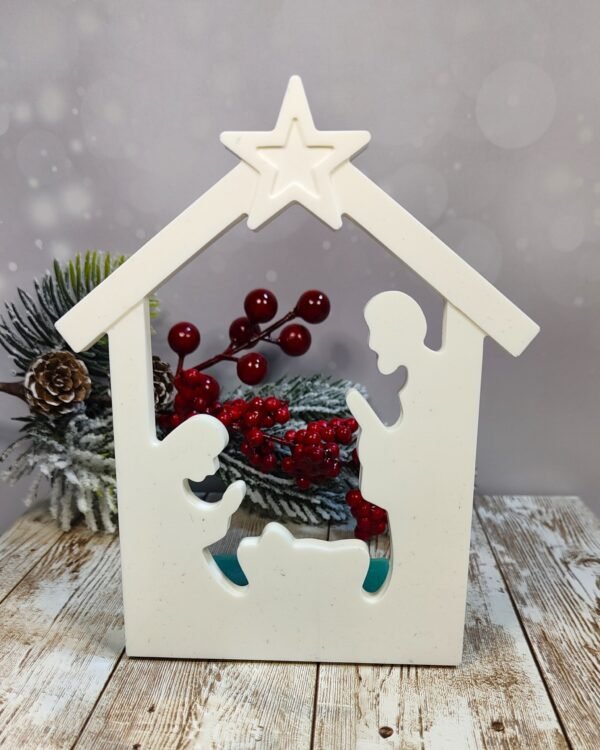 Stampo Presepe 13x16cm in silicone per creazioni in resina, gesso, paste polimeriche, sapone e cera