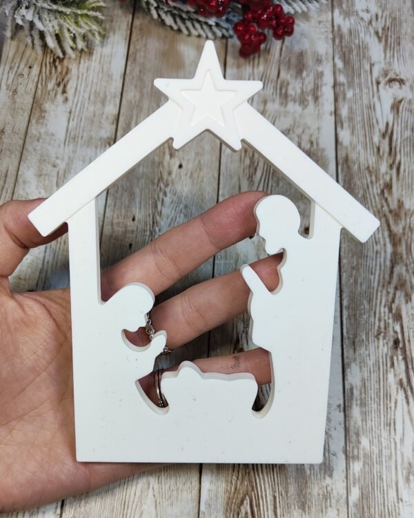 Stampo Presepe 13x16cm in silicone per creazioni in resina, gesso, paste polimeriche, sapone e cera - immagine 4