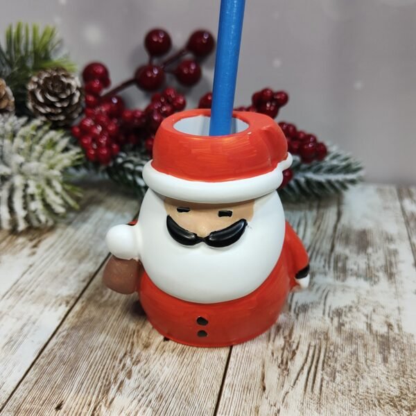 Stampo Babbo Natale Portacandele o Portapenne in silicone 7x7x4cm per creazioni in resina, gesso, sapone, cera e paste polimeriche - immagine 7