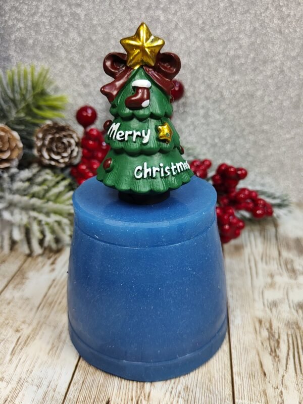 Stampo Albero di Natale 3D in silicone 4x6cm per creazioni in resina, gesso, paste polimeriche, sapone e cera - immagine 2