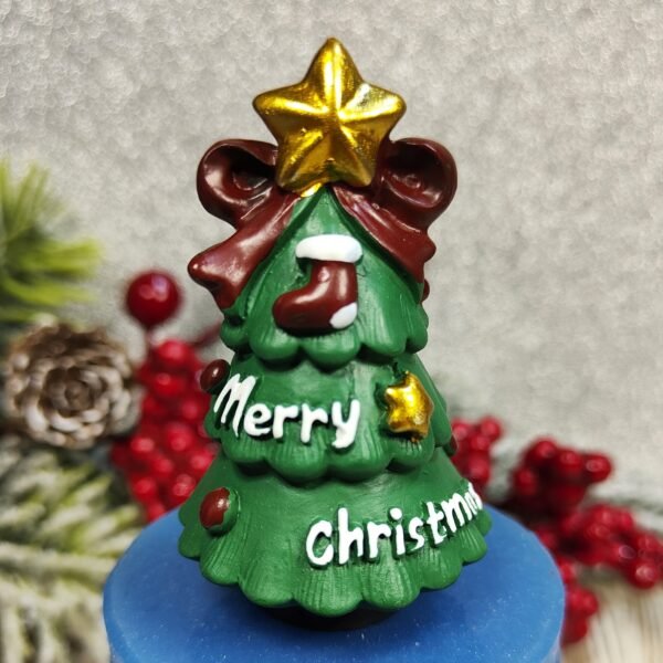 Stampo Albero di Natale 3D in silicone 4x6cm per creazioni in resina, gesso, paste polimeriche, sapone e cera