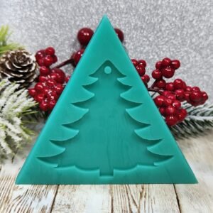 Stampo Albero di Natale 7cm in silicone per creazioni in resina, gesso, sapone, cera e paste polimeriche