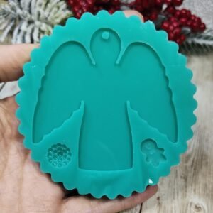 Stampo Angelo in silicone 7.5cm da appendere per creazioni in resina, gesso, paste polimeriche, sapone e cera