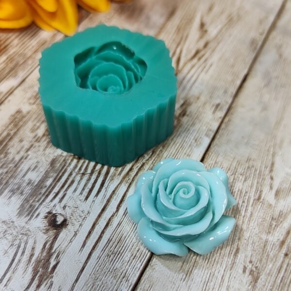 Stampo Rosa 3cm in silicone per creazioni in resina, gesso, paste polimeriche, sapone e cera - immagine 5