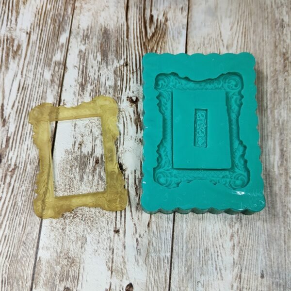 Stampo Cornice quadro con ghirigori per creazioni in resina e fimo - immagine 4
