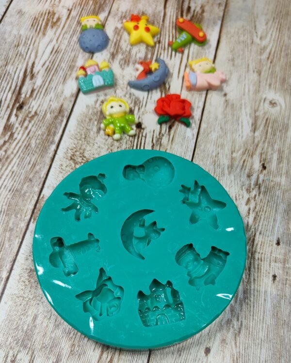 Stampo in silicone Piccolo Principe 8 pz per creazioni in resina e fimo - immagine 11