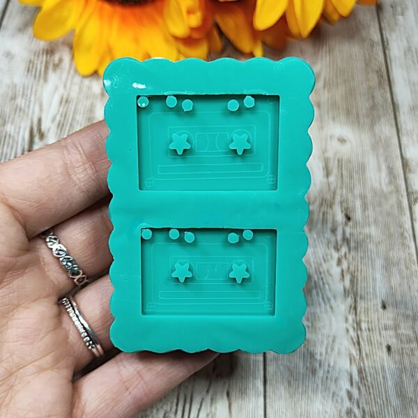 Stampo in silicone Cassetta a nastro per creazioni in resina e fimo
