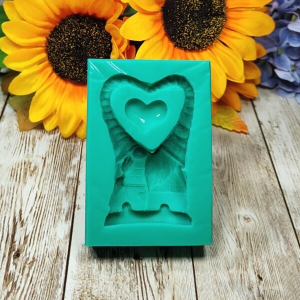 Stampo in silicone Coppia di Gnomi innamorati per creazioni in resina e gesso - immagine 2