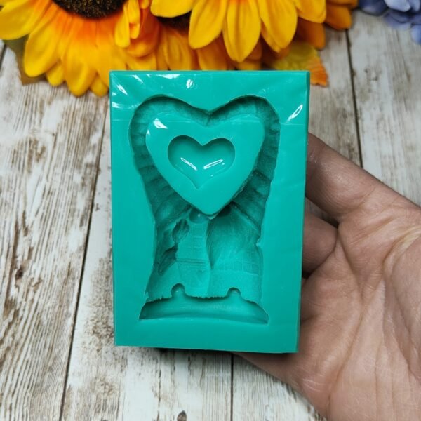 Stampo in silicone Coppia di Gnomi innamorati per creazioni in resina e gesso - immagine 6