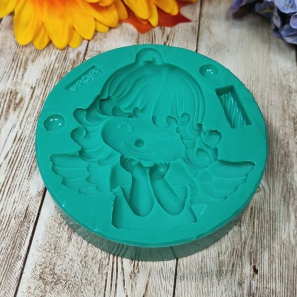 Stampo Angelo in silicone 10 cm per creazioni in resina, gesso e paste polimeriche - immagine 5