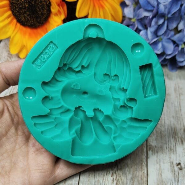 Stampo Angelo in silicone 10 cm per creazioni in resina, gesso e paste polimeriche - immagine 7