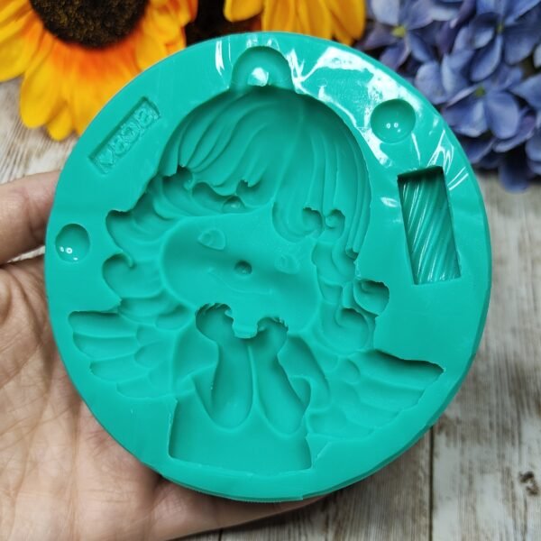Stampo Angelo in silicone 10 cm per creazioni in resina, gesso e paste polimeriche - immagine 8