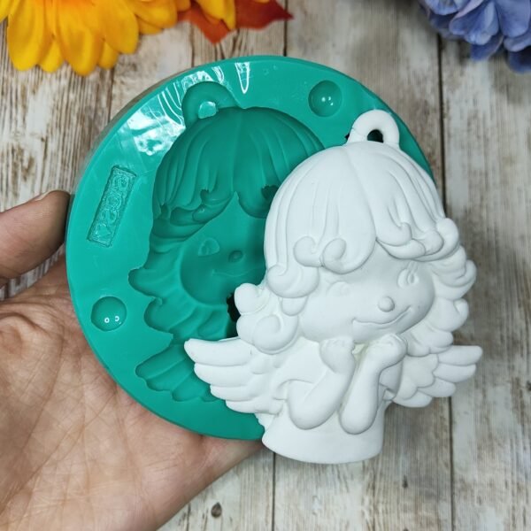 Stampo Angelo in silicone 10 cm per creazioni in resina, gesso e paste polimeriche - immagine 10