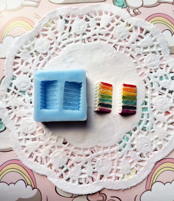 Stampo in silicone Fette di torta 2pz per creazioni in resina e pasta polimerica
