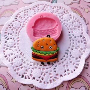 Stampo in silicone Hamburger Panino Kawaii per creazioni in resina e fimo