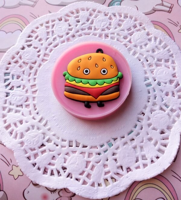 Stampo in silicone Hamburger Panino Kawaii per creazioni in resina e fimo - immagine 4