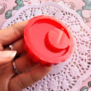 Stampo in silicone "Luna piatta" lucida per creazioni in fimo, resina, gesso, sapone