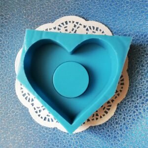 Stampo in silicone Portacandele cuore grande per creazioni in resina, fimo e gesso