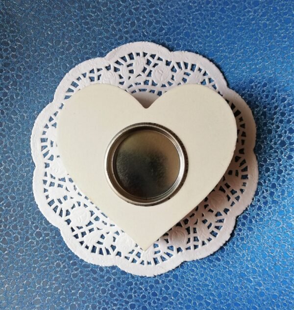 Stampo in silicone Portacandele cuore grande per creazioni in resina, fimo e gesso - immagine 5
