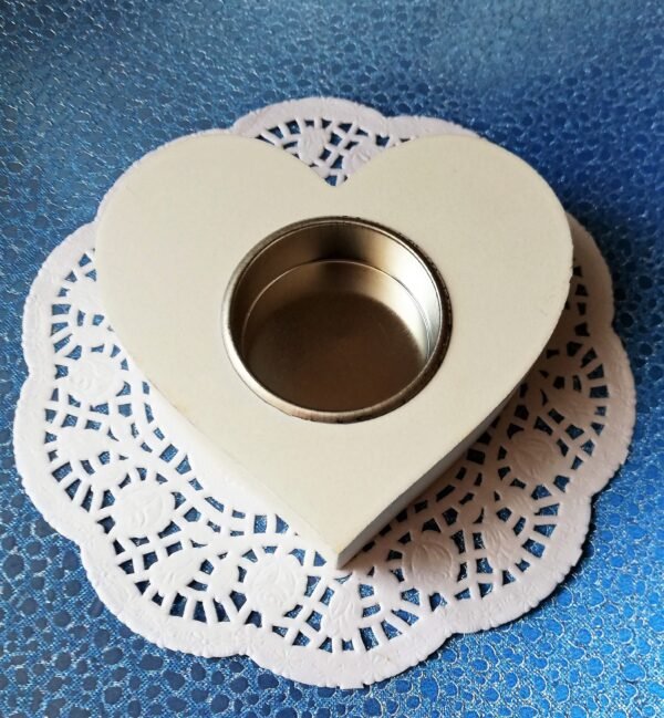 Stampo in silicone Portacandele cuore grande per creazioni in resina, fimo e gesso - immagine 6