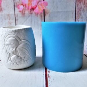 Stampo in silicone Portacandele Natalizio con Natività per creazioni in resina e gesso