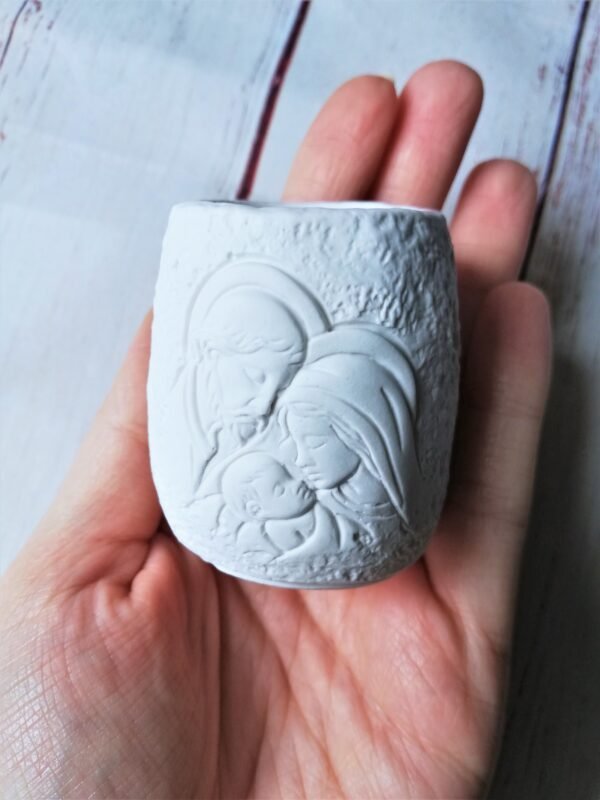 Stampo in silicone Portacandele Natalizio con Natività per creazioni in resina e gesso - immagine 3