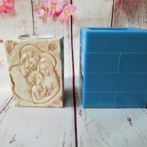 Stampo in silicone Portacandele natività natale per creazioni in resina, gesso e fimo