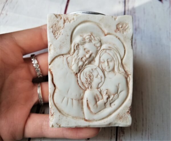 Stampo in silicone Portacandele natività natale per creazioni in resina, gesso e fimo - immagine 4