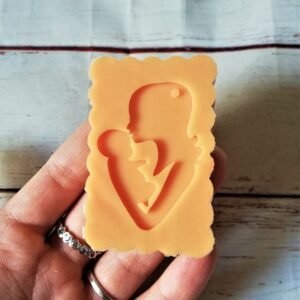 Stampo Mamma e figlio nascita 4cm in silicone per creazioni in resina, gesso, sapone, cera e paste polimeriche