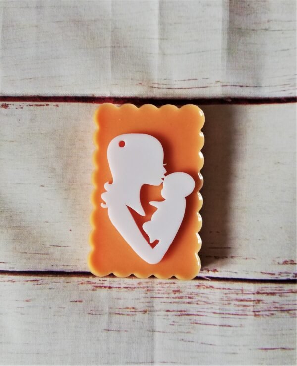 Stampo Mamma e figlio nascita 4cm in silicone per creazioni in resina, gesso, sapone, cera e paste polimeriche - immagine 7