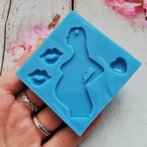 Stampo in silicone Mamma incinta con pancione per creazioni in resina e fimo